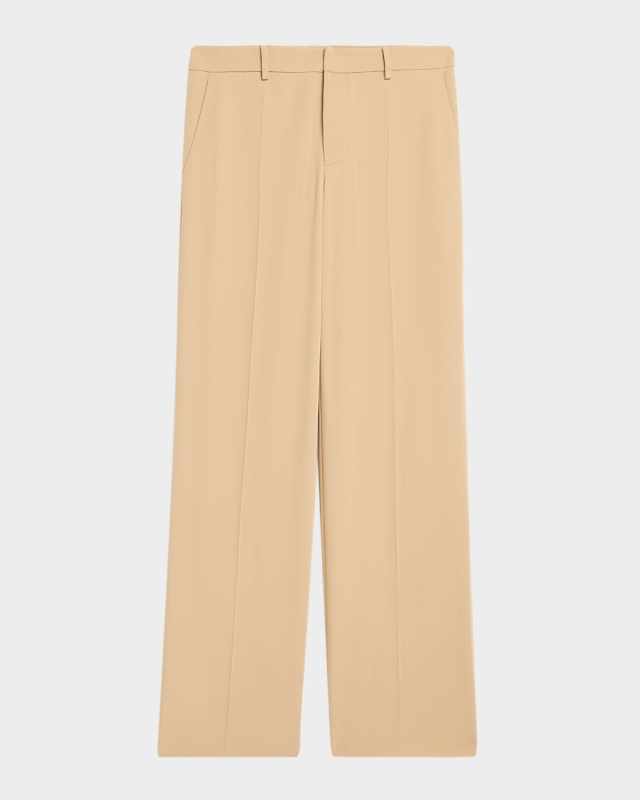 Corrine Wool Gabardine Straight-Leg Pants